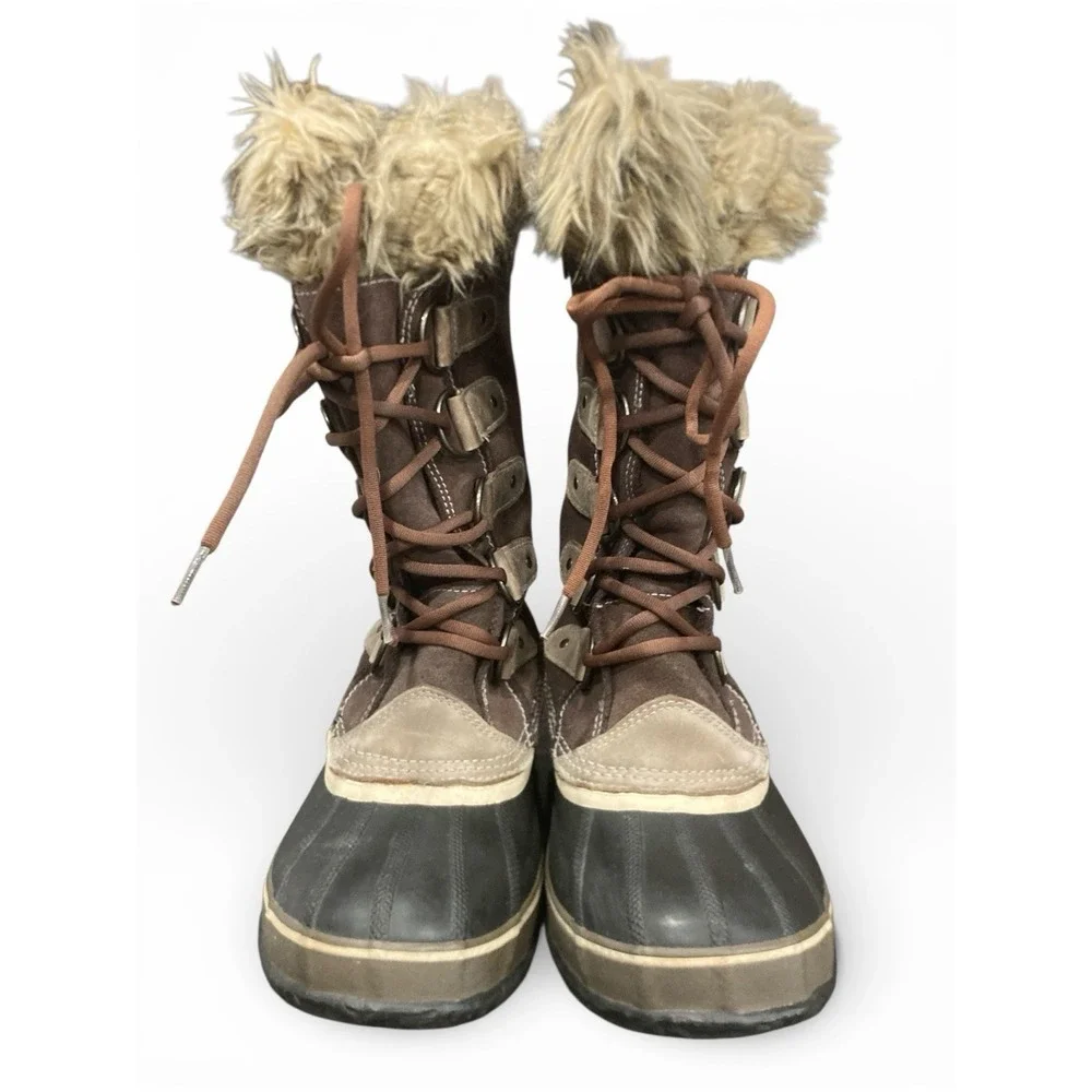 Sorel Joan‎ of Arctic Women's Winter Snow Boots Size 8 Waterproof Suede Faux Fur - Picture 4 of 6